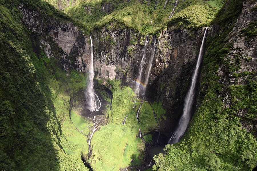 Vue aerienne de la plus belle cascade de France